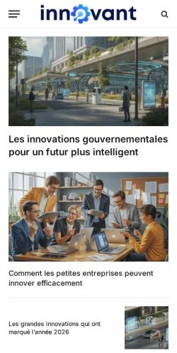 Anteprima del sito Innovant, media di Francia per articoli sponsorizzati
