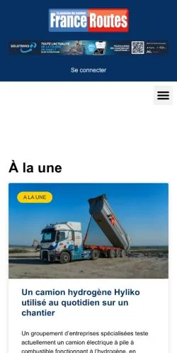 Anteprima del sito France Routes, media di Francia per articoli sponsorizzati