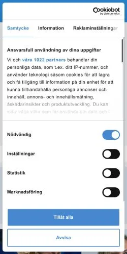 Anteprima del sito Innebandymagazinet, media di Svezia per articoli sponsorizzati