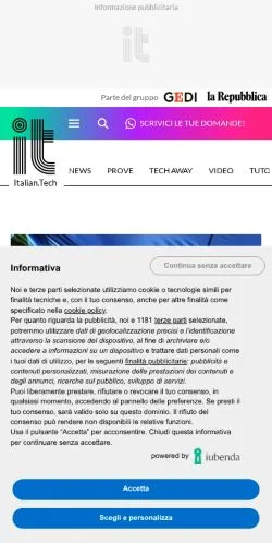 Vista previa del sitio Italian.Tech, medio de Italia para artículos patrocinados