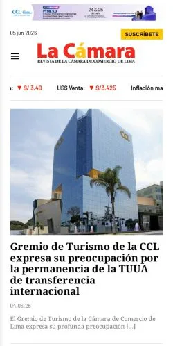 스폰서 기사용 스페인 매체 La Cámara 사이트 미리보기
