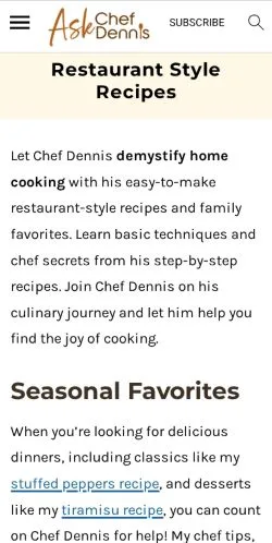 Forhåndsvisning af Ask Chef Dennis, medie fra USA til sponsorerede artikler