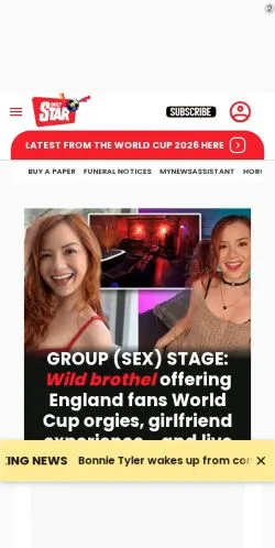 Anteprima del sito The Daily Star, media di Regno Unito per articoli sponsorizzati