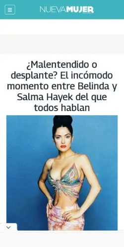 Anteprima del sito Nueva Mujer, media di Spagna per articoli sponsorizzati