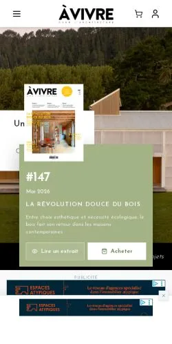 Podgląd witryny À Vivre Magazine, medium z kraju Francja do artykułów sponsorowanych