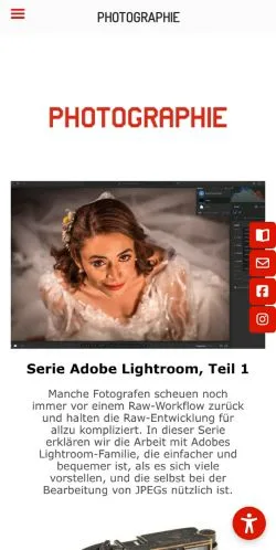 Anteprima del sito Photographie, media di Germania per articoli sponsorizzati