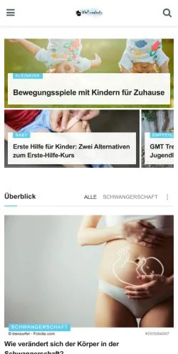 Pré-visualização do site Mutterinstinkte, meio de Alemanha para artigos patrocinados