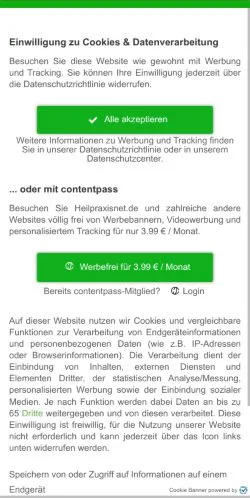 Anteprima del sito Heilpraxis, media di Germania per articoli sponsorizzati
