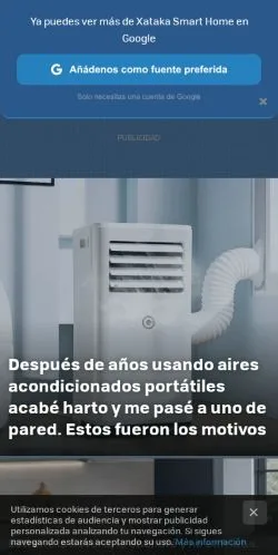 Anteprima del sito Xataka Smart Home, media di Spagna per articoli sponsorizzati