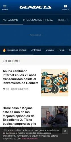 スポンサード記事向けのスペインメディア、Genbetaのサイトプレビュー