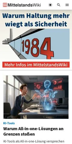 Anteprima del sito MittelstandsWiki, media di Germania per articoli sponsorizzati
