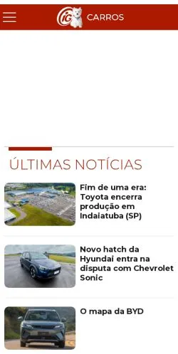 Anteprima del sito Carros iG, media di Brasile per articoli sponsorizzati