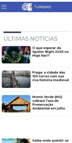 Podgląd witryny IG Turismo, medium z kraju Brazylia do artykułów sponsorowanych