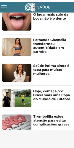 Anteprima del sito iG Saúde, media di Brasile per articoli sponsorizzati