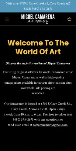 Anteprima del sito Miguel Camarena Art, media di Stati Uniti per articoli sponsorizzati