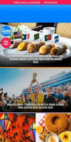 Anteprima del sito Guia Da Semana, media di Brasile per articoli sponsorizzati
