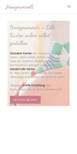 Anteprima del sito Honeymoments, media di Germania per articoli sponsorizzati