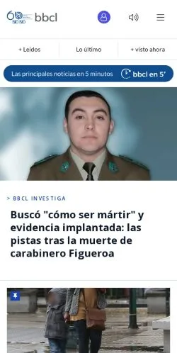 Anteprima del sito BioBioChile, media di Spagna per articoli sponsorizzati