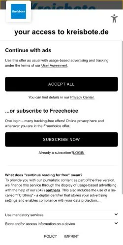 Anteprima del sito Kreisbote, media di Germania per articoli sponsorizzati
