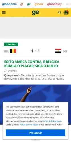 Aperçu du site Ge.Globo, média de Brésil pour articles sponsorisés