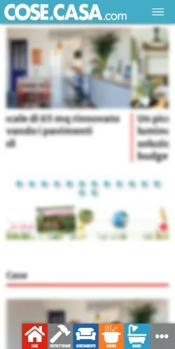 Podgląd witryny Cose di Casa, medium z kraju Włochy do artykułów sponsorowanych