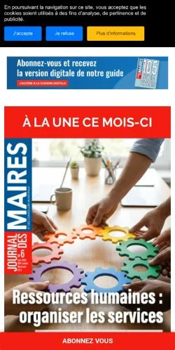 Anteprima del sito Le Journal Des Maires, media di Francia per articoli sponsorizzati