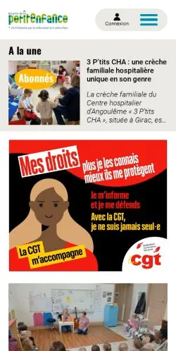 Vista previa del sitio Pros Petite Enfance, medio de Francia para artículos patrocinados