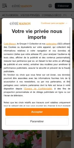 Aperçu du site Cotemaison, média de France pour articles sponsorisés