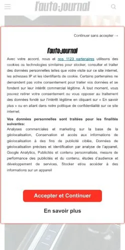 Podgląd witryny L'Auto-Journal, medium z kraju Francja do artykułów sponsorowanych