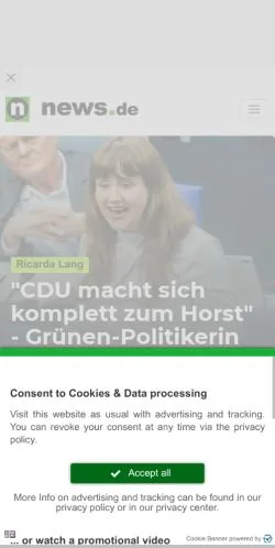 Aperçu du site News, média de Allemagne pour articles sponsorisés