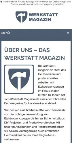 스폰서 기사용 독일 매체 Werkstatt Magazin 사이트 미리보기