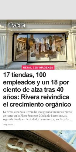 Anteprima del sito FashionUnited, media di Spagna per articoli sponsorizzati