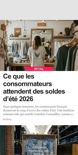 Anteprima del sito FashionUnited, media di Francia per articoli sponsorizzati