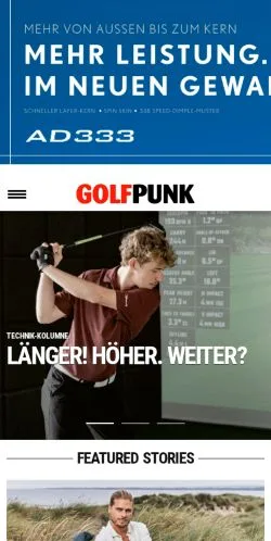 Aperçu du site GolfPunk, média de Allemagne pour articles sponsorisés