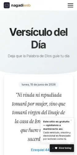 Forhåndsvisning af Versículo Del Día, medie fra Spanien til sponsorerede artikler