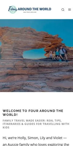 Aperçu du site Four Around The World, média de Australie pour articles sponsorisés