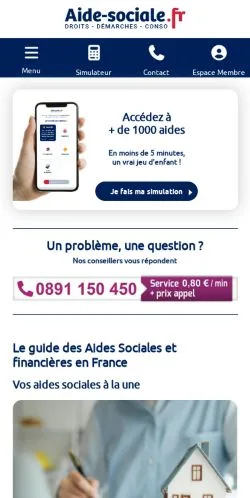 Anteprima del sito Aides Sociales, media di Francia per articoli sponsorizzati