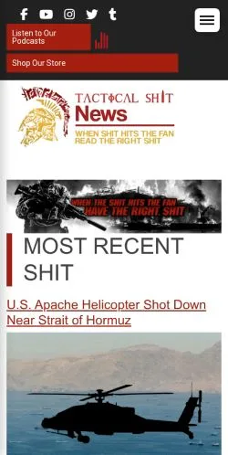 Forhåndsvisning av nettstedet Tactical Shit, medium fra USA for sponsede artikler