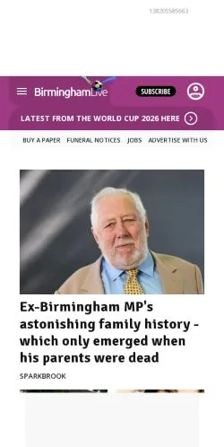 Anteprima del sito Birmingham Live, media di Regno Unito per articoli sponsorizzati