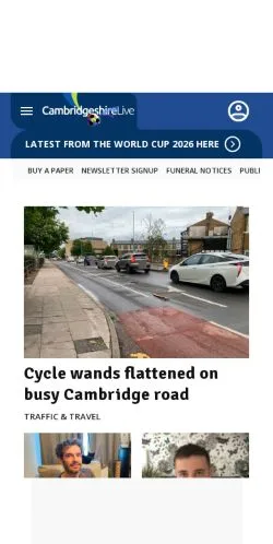 Anteprima del sito Cambridgeshire Live, media di Regno Unito per articoli sponsorizzati
