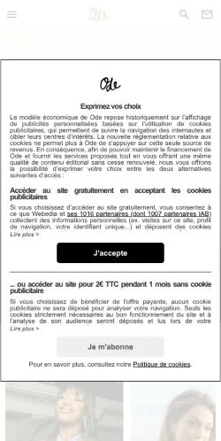 Anteprima del sito Purepeople, media di Francia per articoli sponsorizzati