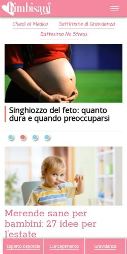 Anteprima del sito BimbiSanieBelli, media di Italia per articoli sponsorizzati