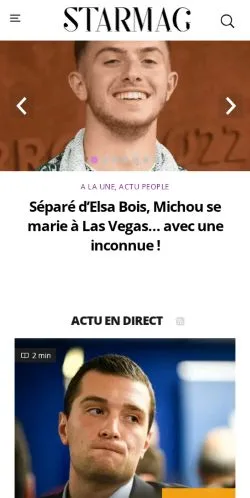 Anteprima del sito StarMag, media di Francia per articoli sponsorizzati