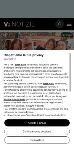 Anteprima del sito Virgilio Notizie, media di Italia per articoli sponsorizzati