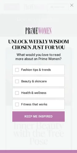 Forhåndsvisning av nettstedet Prime Women, medium fra USA for sponsede artikler