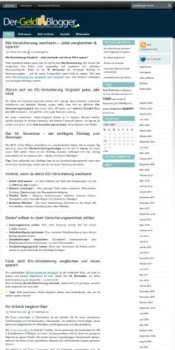 Anteprima del sito Der Geldblogger, media di Germania per articoli sponsorizzati