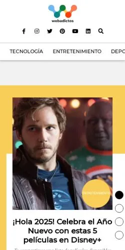 Forhåndsvisning av nettstedet WebAdictos, medium fra Mexico for sponsede artikler