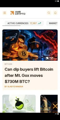 Sponsorlu makaleler için Amerika Birleşik Devletleri medyası AMBCrypto sitesinin önizlemesi