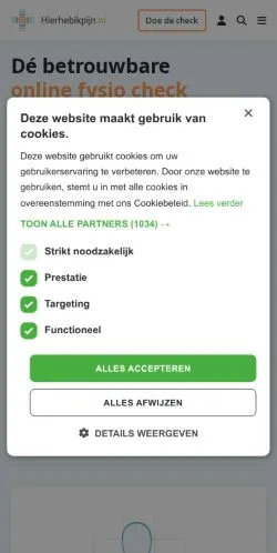 Anteprima del sito Hierhebikpijn, media di Paesi Bassi per articoli sponsorizzati