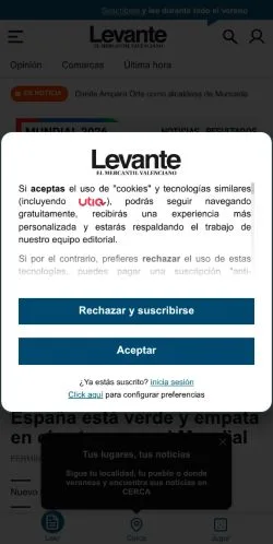 Podgląd witryny Levante-EMV, medium z kraju Hiszpania do artykułów sponsorowanych